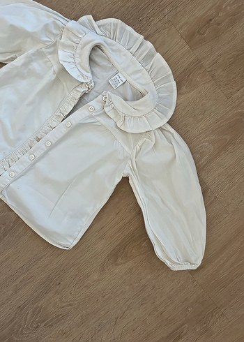 Kız Çocuk krem  Fırfırlı  Gömlek - Görsel 4