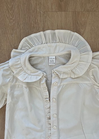 Kız Çocuk krem  Fırfırlı  Gömlek - Görsel 5