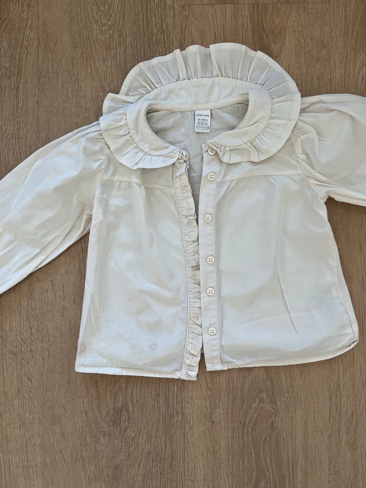 Kız Çocuk krem  Fırfırlı  Gömlek - Görsel 3