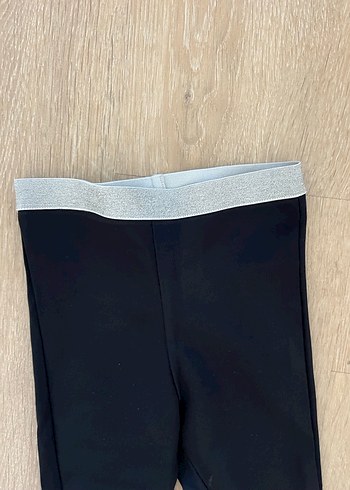 Kız Çocuk Siyah Elastik Bel Tayt - Görsel 4