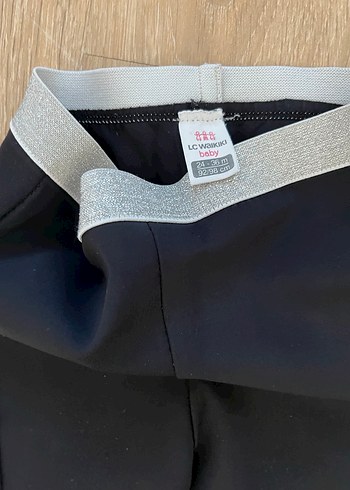 Kız Çocuk Siyah Elastik Bel Tayt - Görsel 5