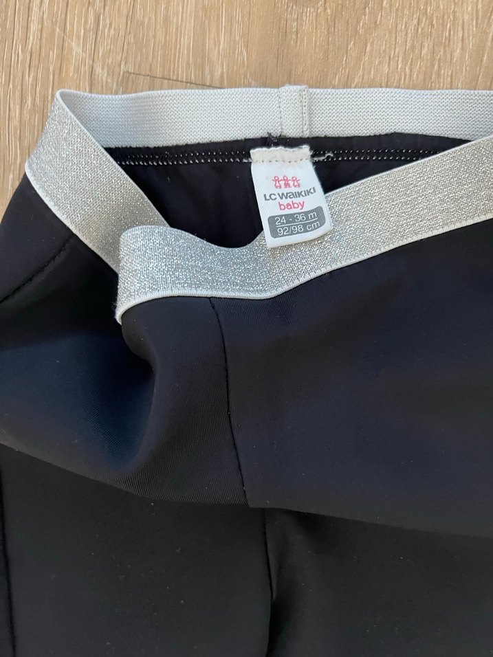 Kız Çocuk Siyah Elastik Bel Tayt - Görsel 5