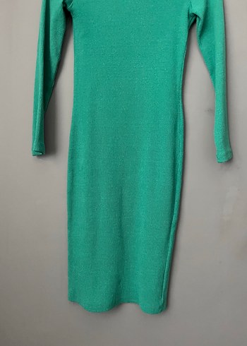 Zincir Detaylı Uzun Triko Elbise - Görsel 4