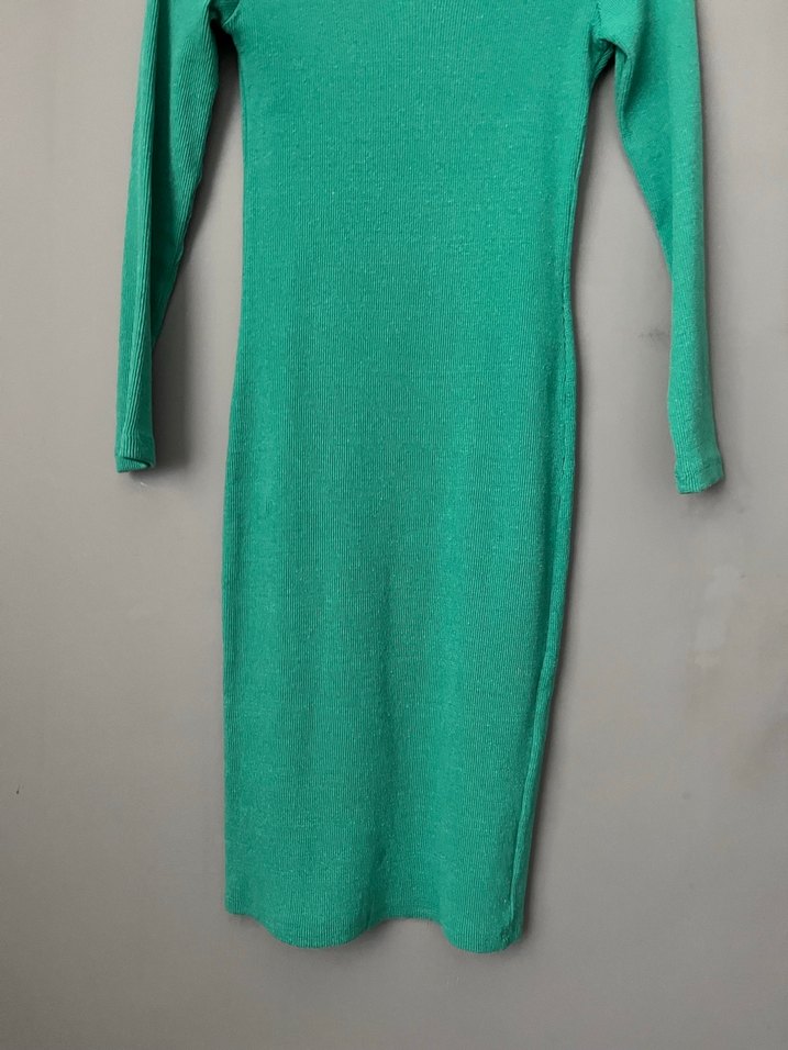 Zincir Detaylı Uzun Triko Elbise - Görsel 4