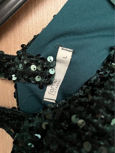 Zümrüt yeşili elbise payetli elbise - Görsel 6