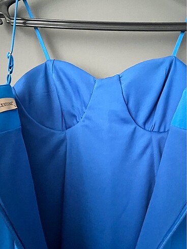 Harika taşlı mavi elbise - Görsel 9