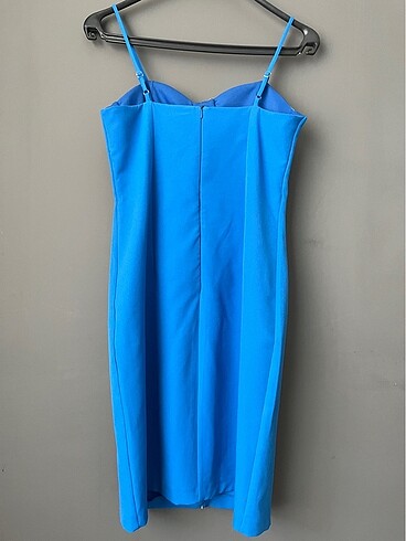 Harika taşlı mavi elbise - Görsel 7