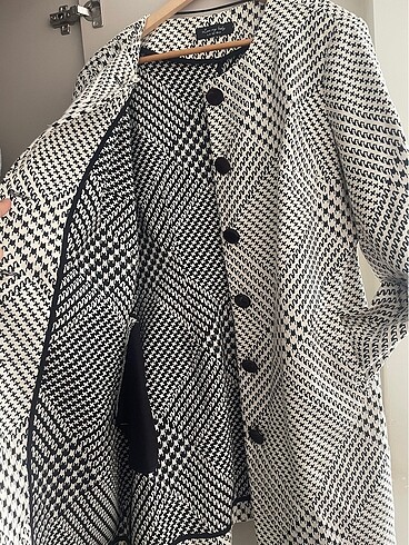 42 Beden Desenli uzun blazer