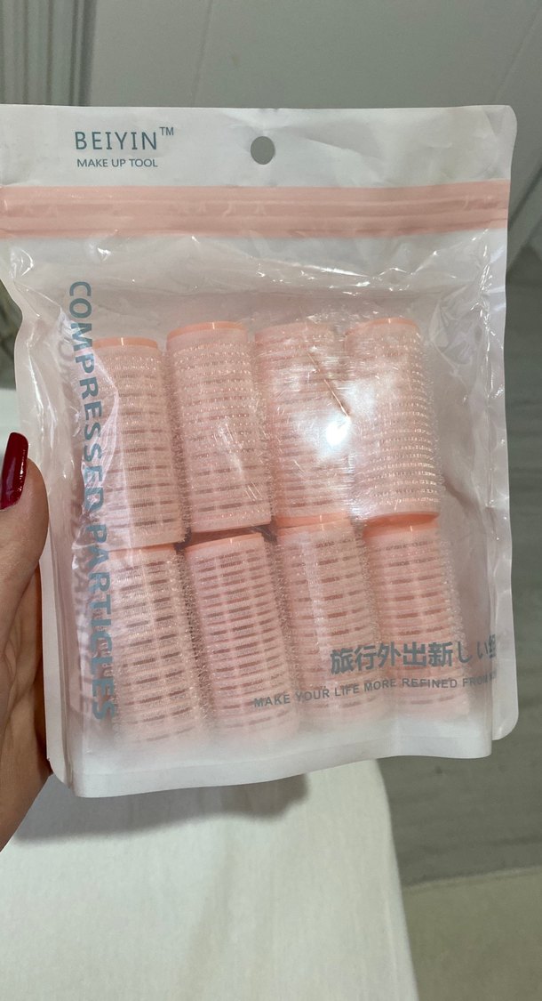 Kadınlar için Pembe Saç Bigudi Seti - Görsel 3