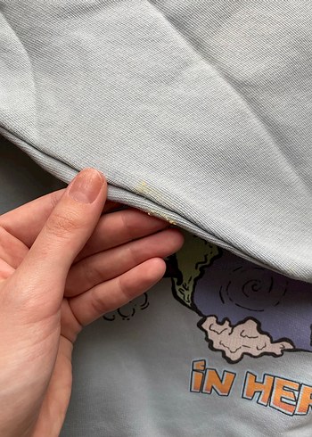 Açık turkuaz Baskılı Kadın Sweatshirt - Görsel 4