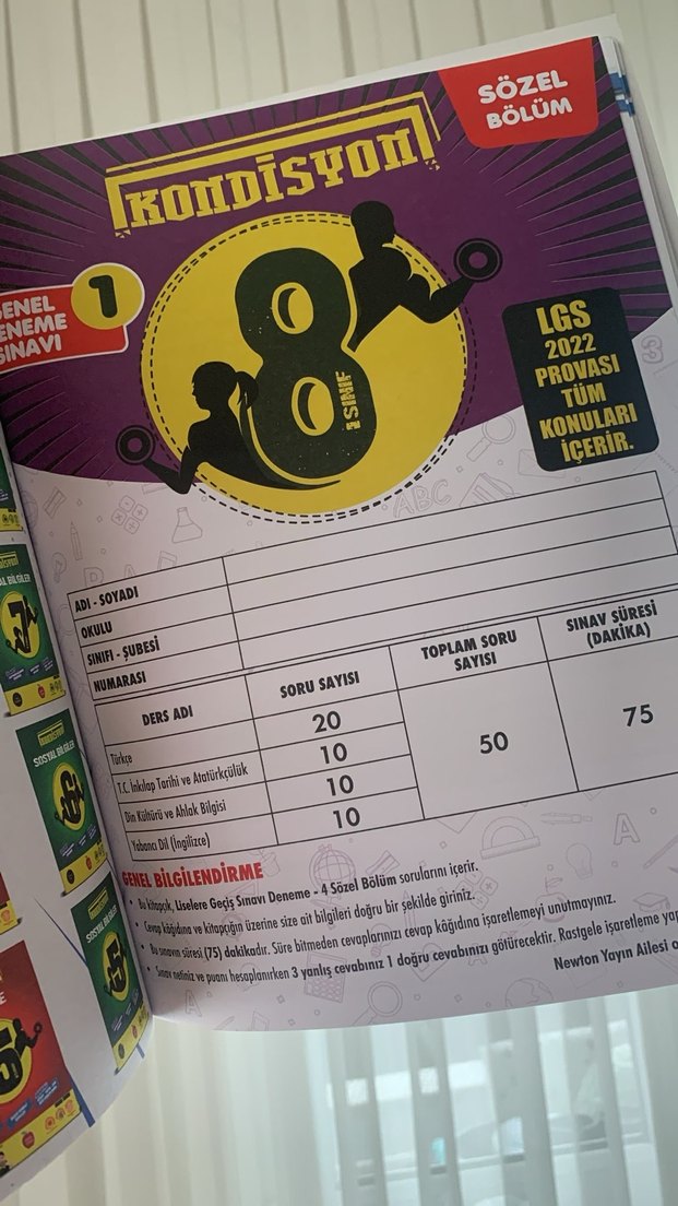 Kondisyon Sarmal Deneme Sınavı 2 - Sözel Bölüm - Görsel 3