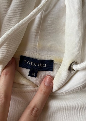 Beyaz Baskılı Pamuklu Sweatshirt - Görsel 3