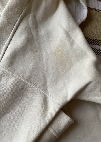 Beyaz Baskılı Pamuklu Sweatshirt - Görsel 7