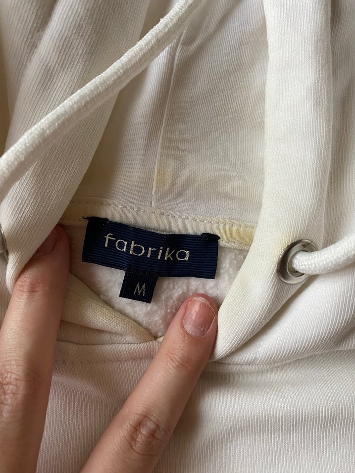 Beyaz Baskılı Pamuklu Sweatshirt - Görsel 3