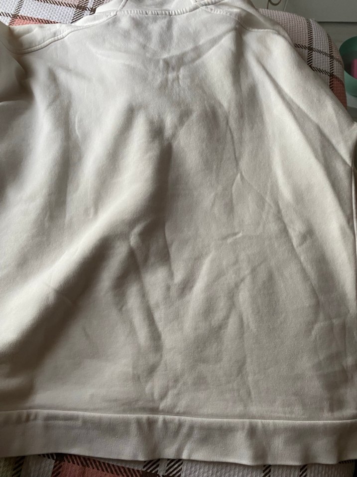 Beyaz Baskılı Pamuklu Sweatshirt - Görsel 4