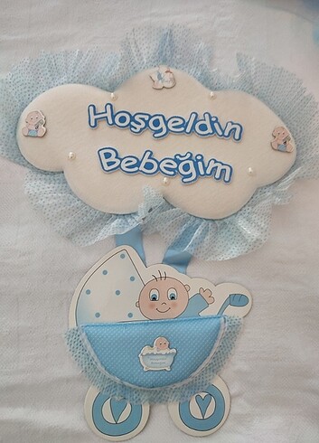 Erkek bebek kapı süsü 