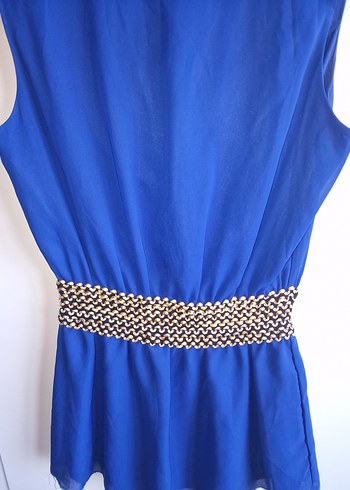 Zincir Detaylı Mavi bluz - Görsel 2