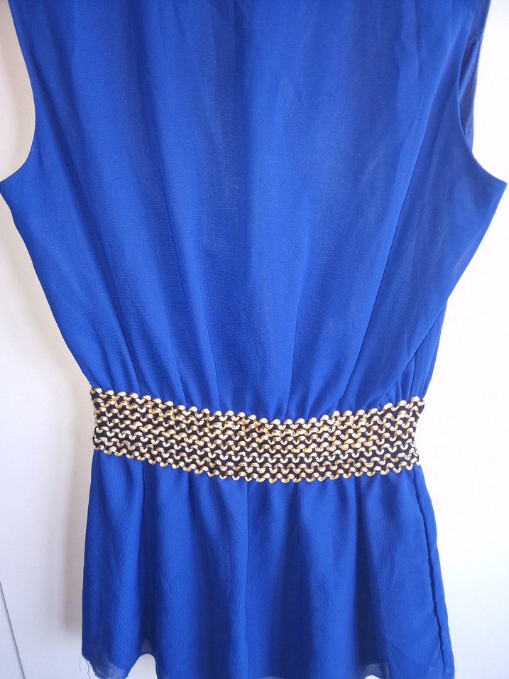 Zincir Detaylı Mavi bluz - Görsel 2