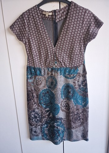 Desenli Bohem Midi elbise - Görsel 3