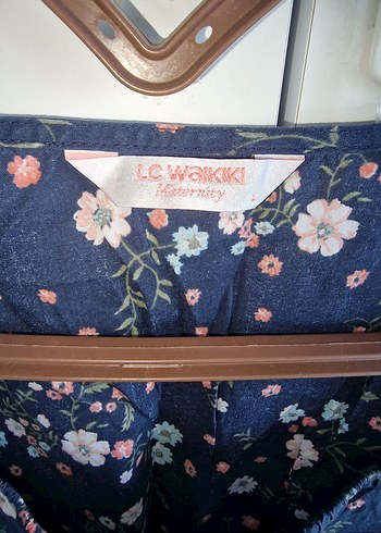 Çiçek Desenli Lacivert hamile bluz - Görsel 2