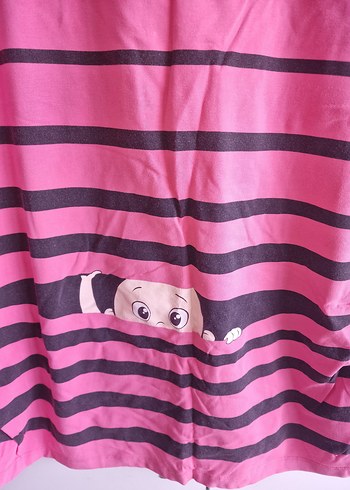 Pembe Midi Hamile tişort - Görsel 2