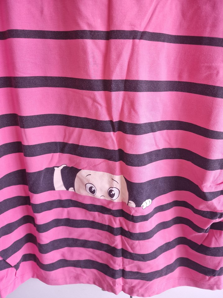 Pembe Midi Hamile tişort - Görsel 2