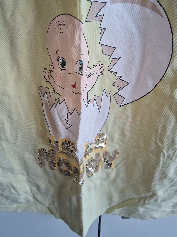 Sarı Hamile tişort - Görsel 2