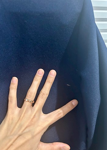 Koyu Mavi Koton ince ceket - Görsel 2