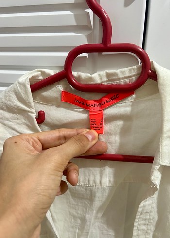 Beyaz pamuklu Mango gömlek - Görsel 3