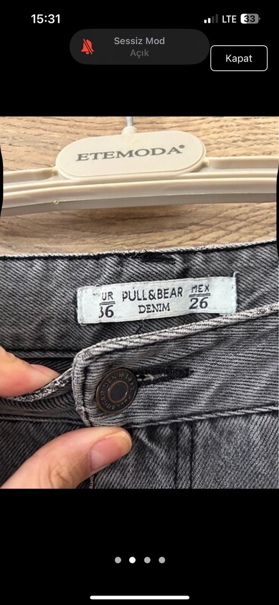 Pull&Bear füme mom jean - Görsel 2