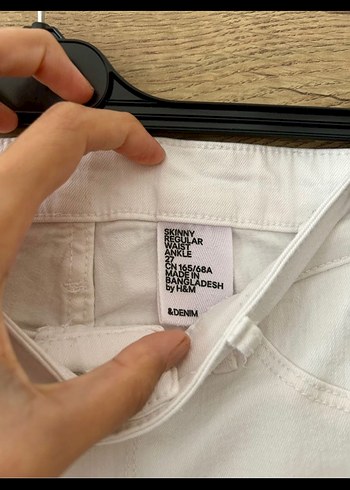 H&M beyaz skinny reguler jean - Görsel 2