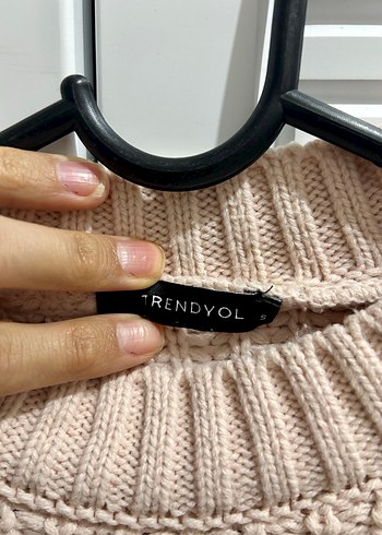 Pastel pembe, Örgü Kadın Triko kazak - Görsel 2