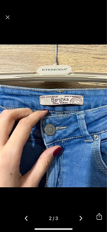 Bershka Bershka açık mavi ispanyol paça jean