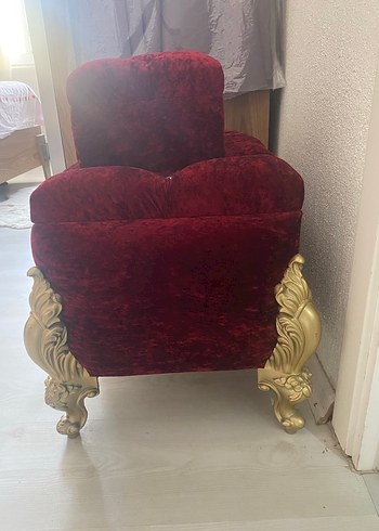 Bordo Parlak Desenli Modern Klasik Koltuk Örtüsü