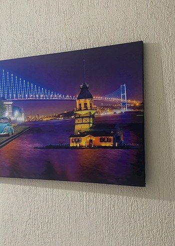 Gece Boğaz Köprüsü ve Kız Kulesi Tablosu