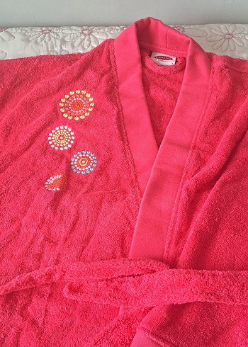 Kırmızı Bohem Kadın Bornoz - Görsel 4