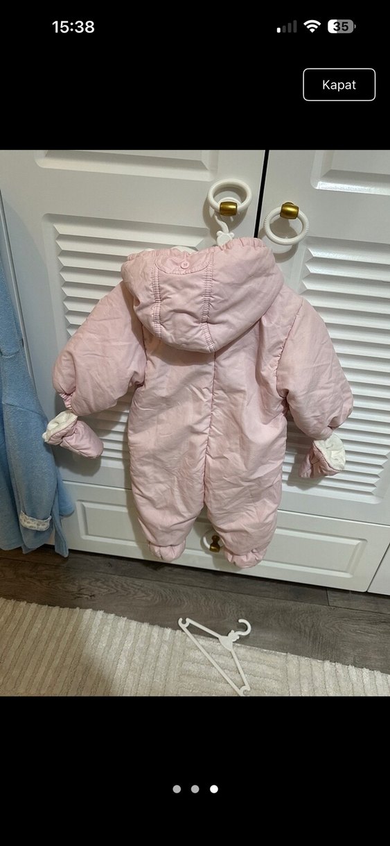 Peluş Detaylı tulum mont 3 aydan bitabaren 1 yaşına kadar kulnlr - Görsel 2