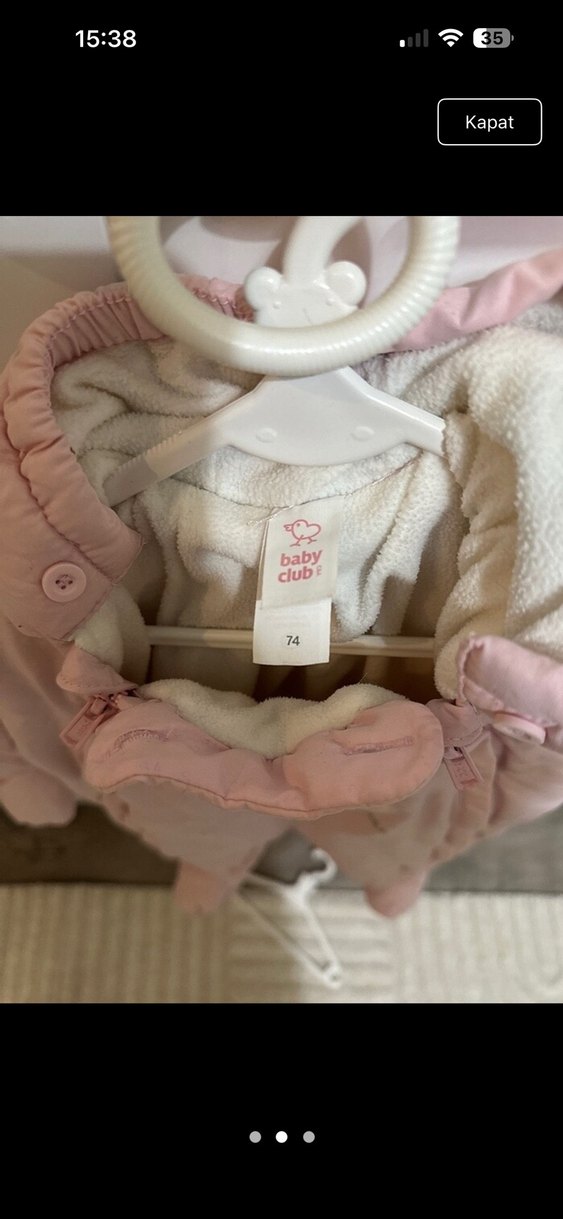 Peluş Detaylı tulum mont 3 aydan bitabaren 1 yaşına kadar kulnlr - Görsel 3