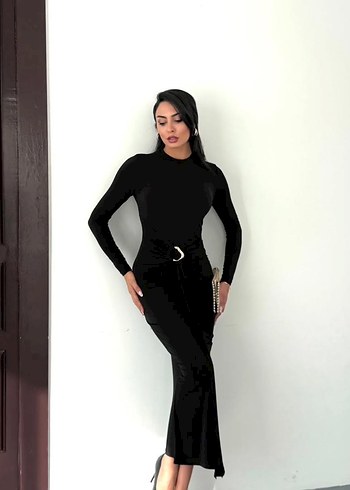 Uzun Kemerli Kadın Elbise - Görsel 4