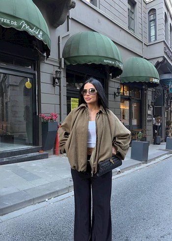 Süet Bomber Ceket  - Görsel 4