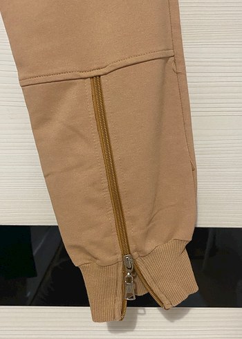 Bej Bol Kesim Kadın Eşofman Altı - Görsel 2