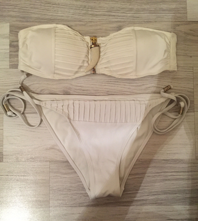 Beyaz Straplez Bikini