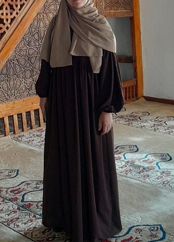 xxl Beden kahverengi Renk Ande Mavera Elbise