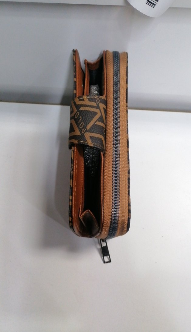 Kahverengi Baskılı Deri Kadın Cüzdanı - Görsel 2