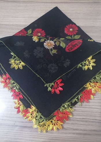 Çiçek Desenli Çok Renkli igne oyasi yazma - Görsel 2