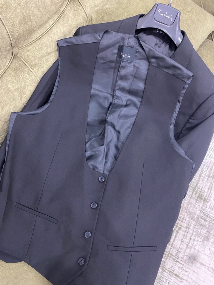 Erkek Siyah Düğmeli Uzun Kollu Takım Elbise - Görsel 3