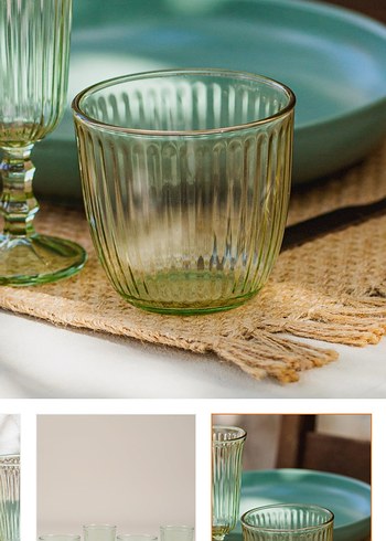 Açık Haki Renkli Cam Su Bardağı - Görsel 2