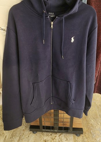 Ralph Lauren Erkek Lacivert Fermuarlı Sweatshirt