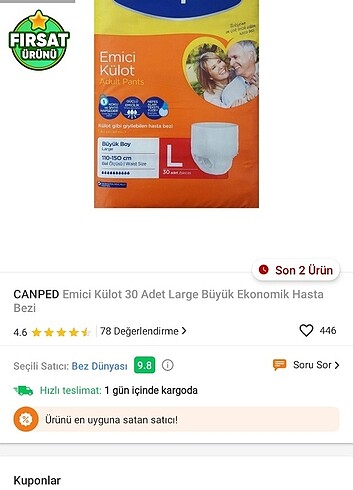 Hasta bezi külotlu bez 