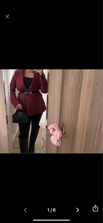 Bordo blazer ceket